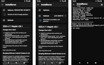 Patch del file boot.img con Magisk.