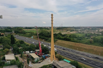 In summer 2021, Italy's first wooden telecommunications tower was built near Milan on the busy A51 motorway.