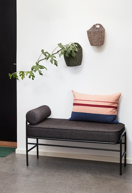 Woven baskets can be transformed into pretty planters.