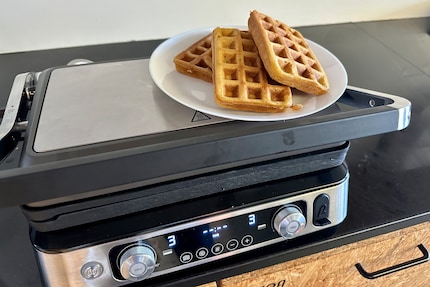 Il risultato del test: waffle croccanti e marroni.