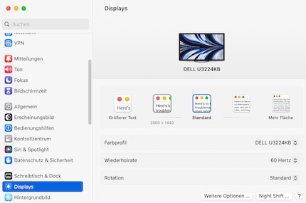 Grazie alla densità di pixel e alle dimensioni quasi identiche a quelle del Pro Display XDR, MacOS si adatta in modo ottimale.
