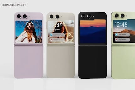 Una famiglia colorata quando il Samsung Galaxy Z Flip 5 appare così.
