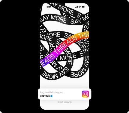 Threads uses the Instagram login. This is intended to lower the hurdle for logging in.