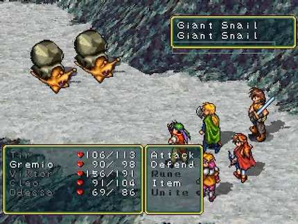 A fight against two oversized snails. Why not?