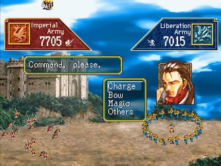 Battles in Suikoden follow the rock-paper-scissors principle.