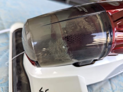 La quantità di polvere e sporco che il gadget aspira da un materasso.