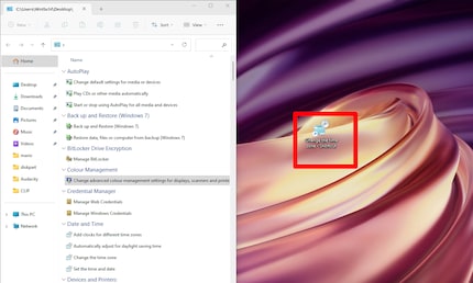 You can drag individual functions to your desktop as a shortcut.
