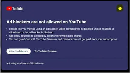 The banner obscures the video.