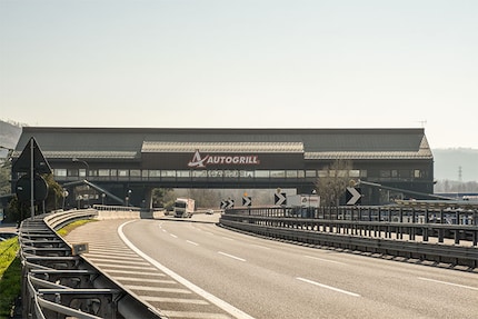 Una stazione di servizio Autogrill.
