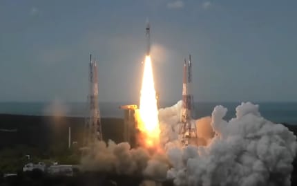 La sonda indiana Chandrayaan-3 è decollata il 14 luglio con un razzo LVM3.