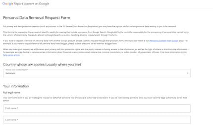 È possibile cancellare i risultati di ricerca su Google, ma per farlo è necessaria una prova di autorizzazione.