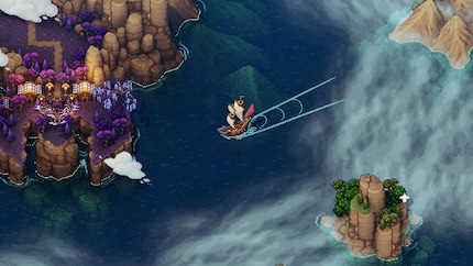Come si addice a un RPG degli anni '90, puoi esplorare il mondo anche con una nave.
