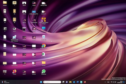 Con i valori predefiniti, il desktop si presenta così: la distanza è troppo piccola per me.