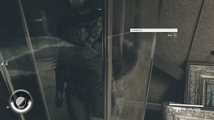 You can bypass the lock through gaps in the door.