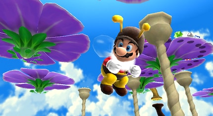 Atterrare su piante sovradimensionate con Mario ape è fantastico.