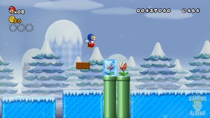 Congelare le Piante Piranha? Nessun problema con Mario pinguino.