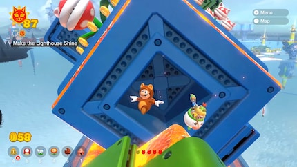 Mario tanuki fluttuante.