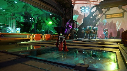 «Ratchet & Clank: Rift Apart» è pieno di superfici a specchio che brillano grazie ai riflessi del ray-tracing.