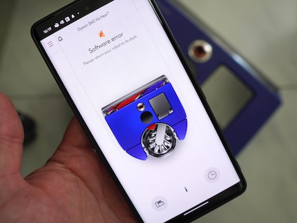 All'inizio non funziona: dopo l'errore del software, il Dyson deve essere riavviato.