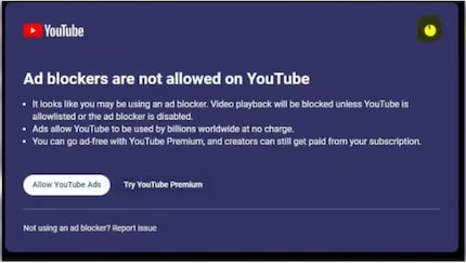 YouTube can also block users.