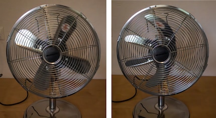 A sinistra con otturatore meccanico, a destra con otturatore elettronico.