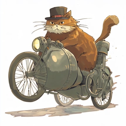 Gatto cool in stile anime.