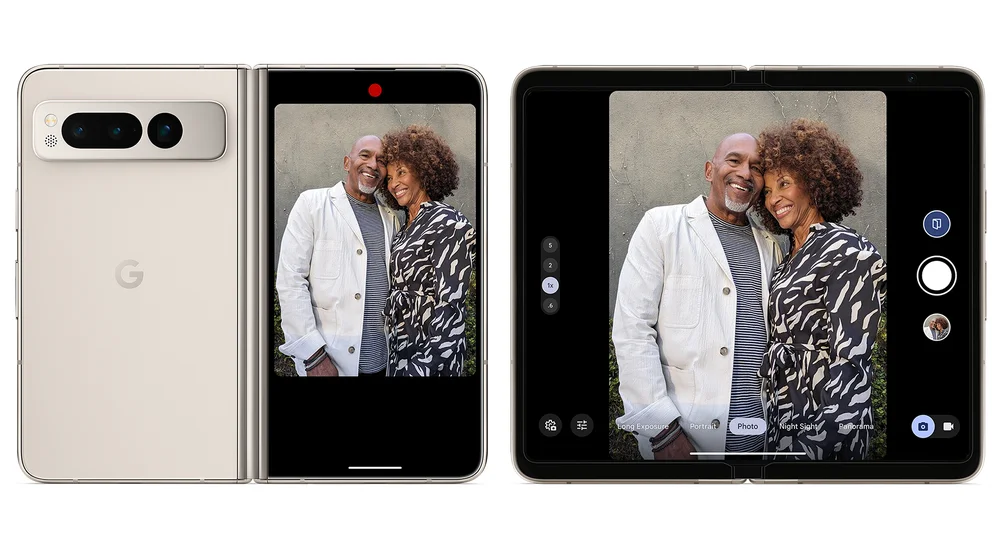 From now on, people in front of and behind the camera can see the image before it is taken with the Pixel Fold.
