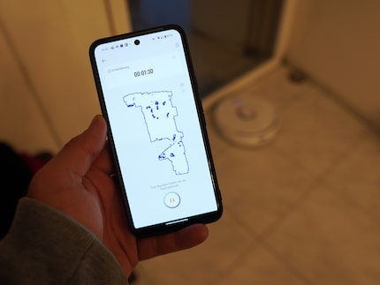 Durante la scansione, puoi seguire in diretta la creazione della mappa.