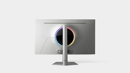 Il retro dell'Odyssey OLED G8. Il monitor è regolabile in altezza, inclinabile e ruotabile.