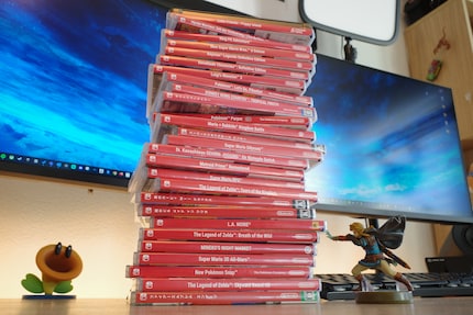 La mia collezione di giochi fisici per Switch.