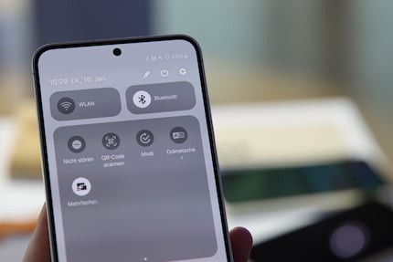 You can access the interpreter app via the quick settings.