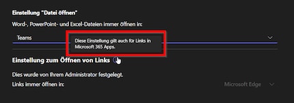 La nota che questa impostazione si applica a tutte le app di Microsoft 365 mi spinge ad andare oltre.