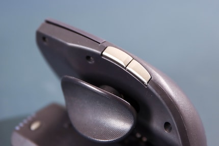 The thumb has to leave its comfortable rest for the thumb keys.