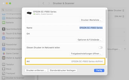 Attenzione, così non va bene! Se per la stampante leggi «AirPrint», devi ripetere l’installazione.