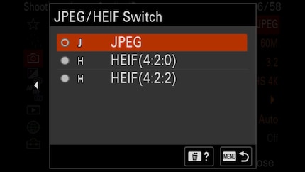 Nelle nuove fotocamere, oltre al formato RAW e JPG, puoi scattare anche foto in HEIF. È un formato con una profondità di colore di almeno 10 bit (RAW: fino a 16 bit, JPG: 8 bit). Ma non è sempre supportato.