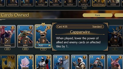 Alcune carte, come la brutta «Capparwire», hanno abilità speciali.