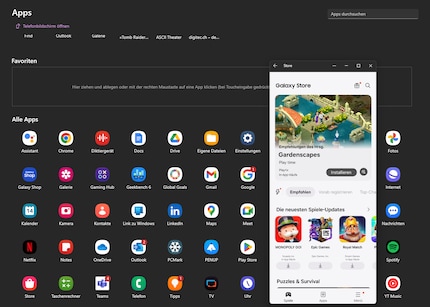 Le app si aprono nelle finestre in formato verticale.