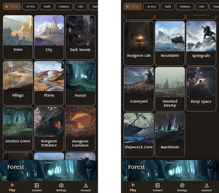 La versione base di «Pocket Bard» contiene già un numero sorprendente di scenari.