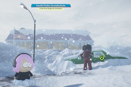 Da novellino parto alla ricerca di Cartman. La via da seguire è segnalata da indicatori verdi.