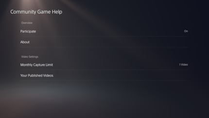Per partecipare alla funzione Community Game Help, devi accettare. Puoi anche specificare un limite mensile nelle impostazioni.