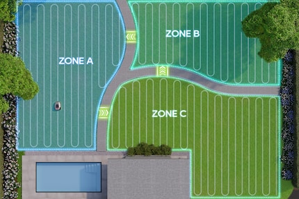 L'A1 scansiona il giardino e crea una mappa.