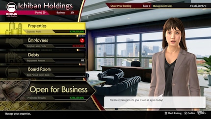 Nel minigioco di simulazione d'impresa di «Yakuza: Like a Dragon», faccio della mia azienda la migliore dell'intero distretto. Ho passato facilmente più di dieci ore a giocare al «mini» gioco.