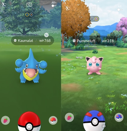 «Pokémon Go» ha ricevuto un aggiornamento grafico. A destra puoi vedere la nuova schermata di cattura.