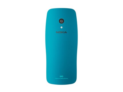 Vista posteriore della variante blu del nuovo Nokia 3210.