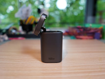 The Ugreen Nexode charger has a hinged lid.