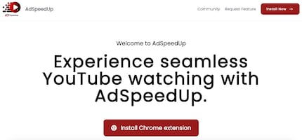 You can also access the extension from the Ad Speedup website – it’ll just redirect you to the normal Chrome Webstore.