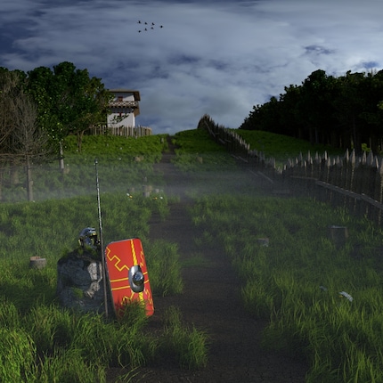 I used Blender to create a scenario of the Roman Limes in Germany.