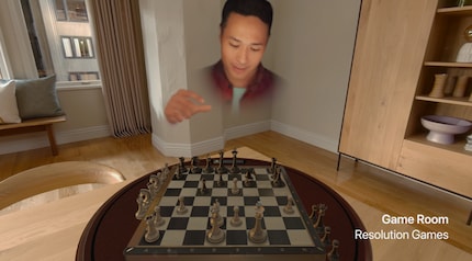 You can also play chess against your friends who are not currently in the room.