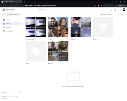 The albums you see here were created automatically by BeePhotos AI.