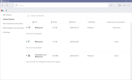 You can also download multiple versions of Wikipedia with Kiwix, depending on your needs.